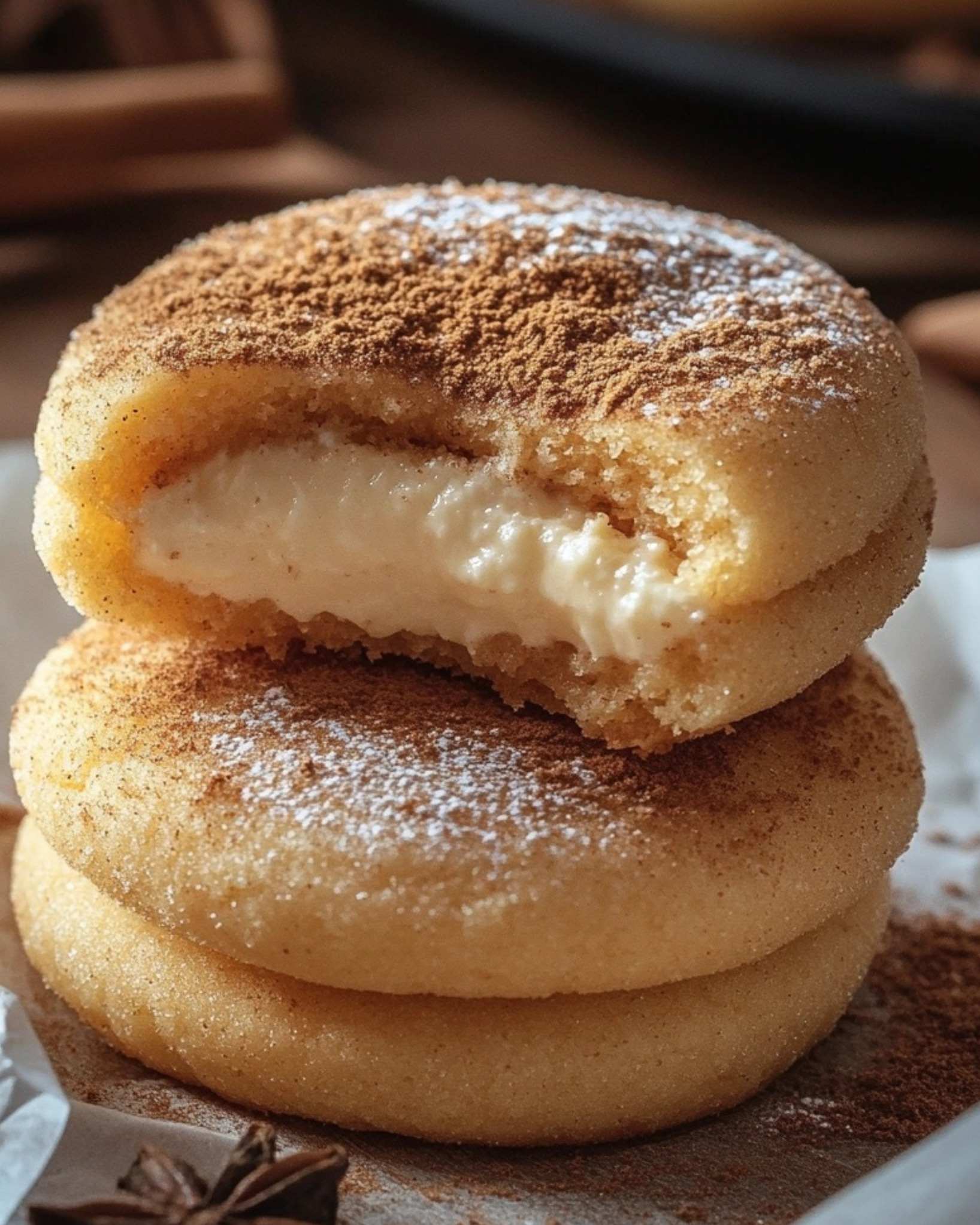 Pumpkin Spice Cheesecake-Stuffed Sugar Cookies