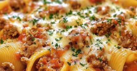 CREAMY RICOTTA BEEF STUFFED SHELLS PASTA