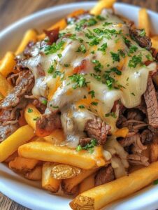 Loaded Philly Cheese Steak Fries 