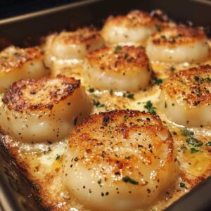 Garlic Butter Baked Scallops