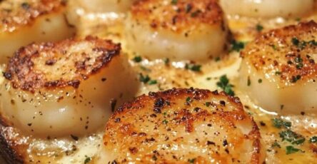 Garlic Butter Baked Scallops