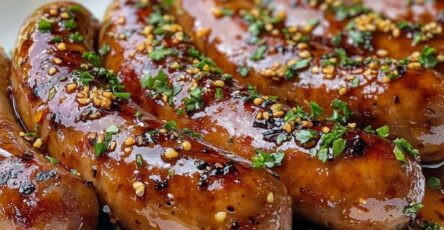 Honey Garlic Glazed Sausages