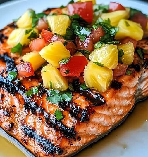 GRILLED PINEAPPLE SALMON