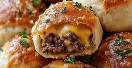 Garlic Parmesan Cheeseburger Bombs