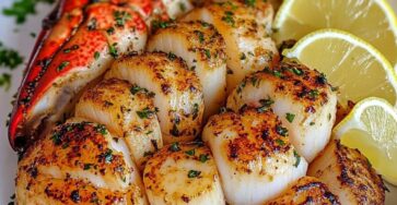 Garlic Butter Lobster and Scallops