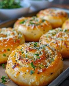 Garlic Parmesan Pizza Rolls