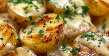 Potatoes with Creamy Garlic Sauce