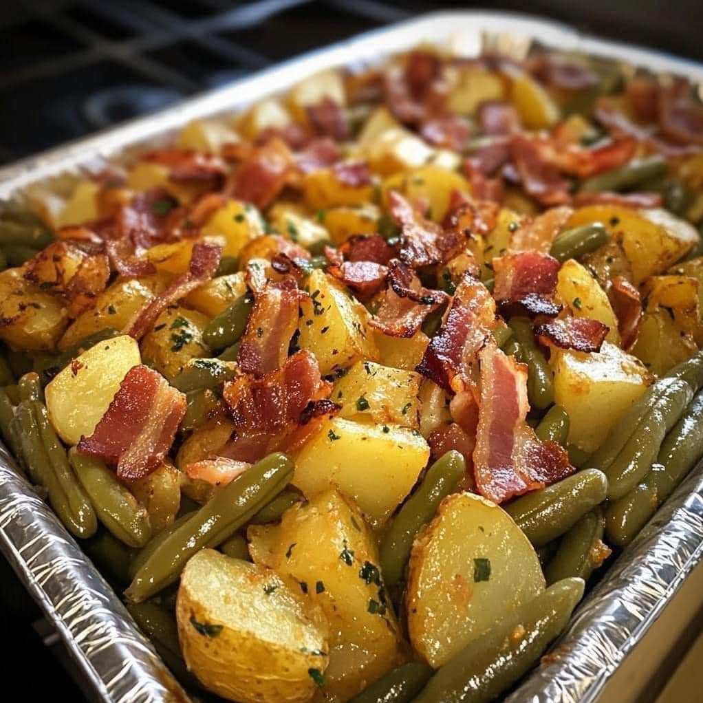 Green BeanPotato, and Bacon Bake