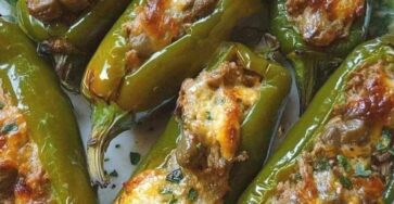 Italian Sausage Stuffed Sweet Italian Frying Peppers