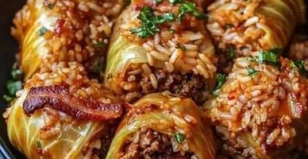 Cabbage Rolls with Bacon