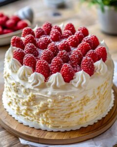 White Chocolate Raspberry Cake