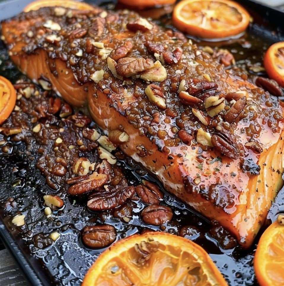 Bourbon Bacon Pecan Salmon