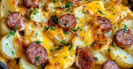 Cheesy Ranch Potatoes and Smoked Sausage