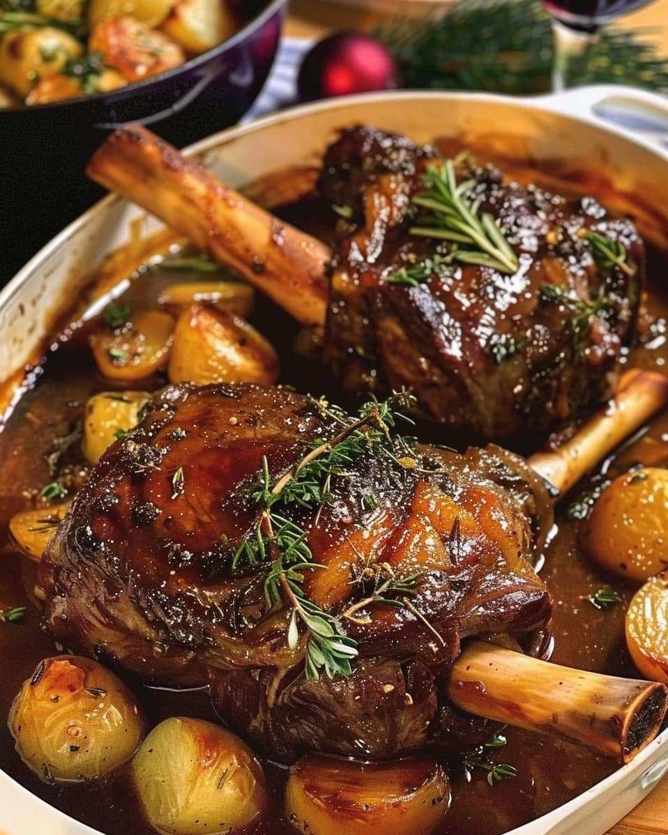 Christmas Braised Lamb Shanks with Herbs