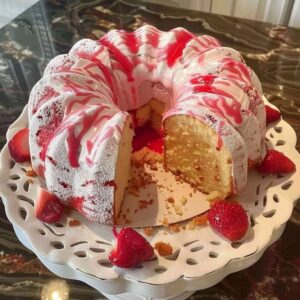 Strawberry Swirl Pound Cake