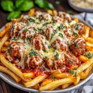 Italian Meatball Cheese Fries