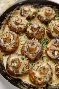 Creamy Garlic Parmesan Mushrooms