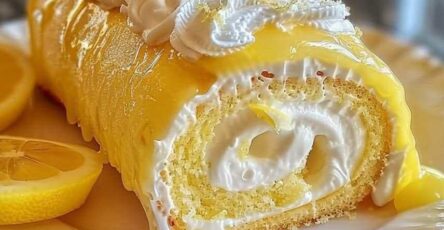 Velvet Lemon Cream Roll Cake