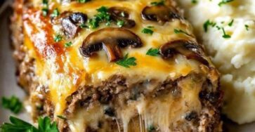 Mushroom Swiss Cheese Meatloaf