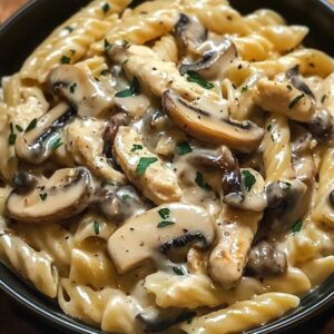 Hearty Chicken and Mushroom Alfredo