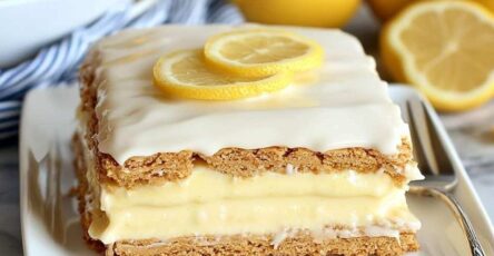 No-Bake Lemon Eclair Cake