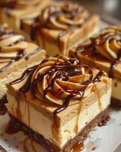 Elegant Coffee Caramel Cheesecake Bars