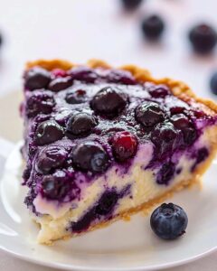 Crustless Blueberry Pie 