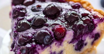 Crustless Blueberry Pie