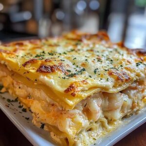 Garlic Butter Shrimp Scampi Lasagna