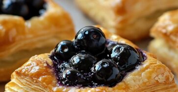 Blueberry Cream Cheese Puff Pastries