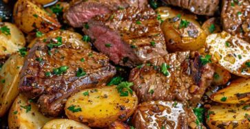 Garlic Butter Steak and Potatoes Skillet