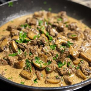 Creamy Beef Stroganoff with Mushrooms