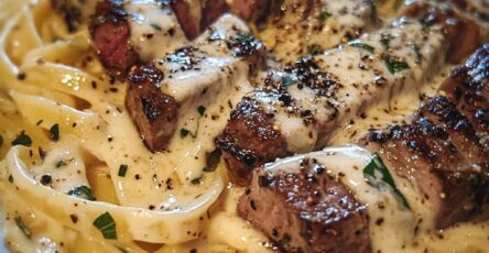 Sirloin Alfredo with Parmesan Cream