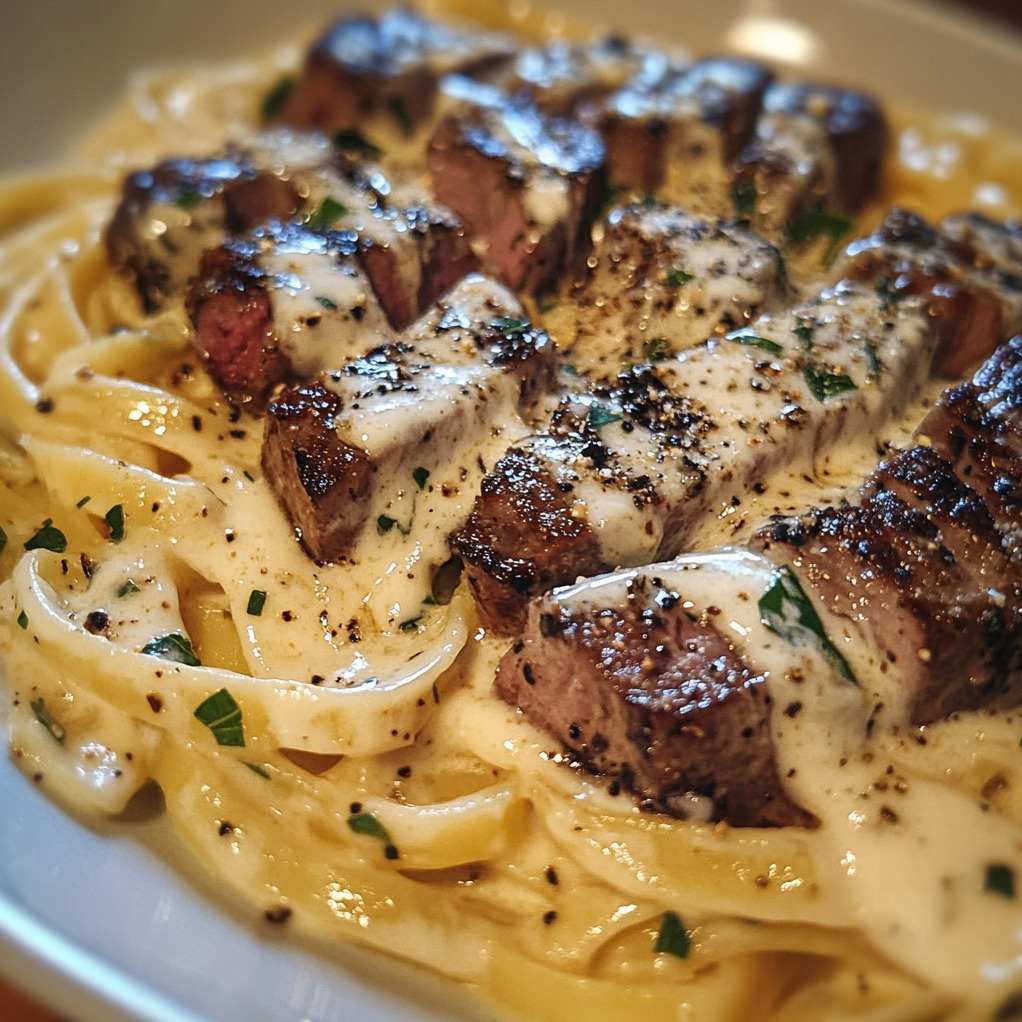 Sirloin Alfredo with Parmesan Cream