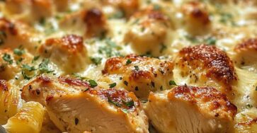 Garlic Parmesan Chicken Pasta Bake