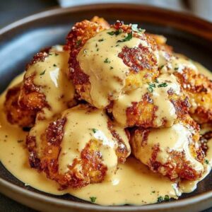 Crispy Chicken with Creamy Dijon Sauce