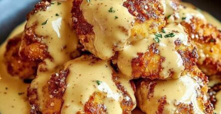 Crispy Chicken with Creamy Dijon Sauce