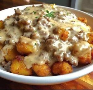 Tater Tots with Sausage Gravy