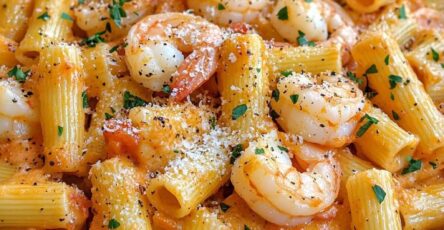 Creamy Jumbo Shrimp Rigatoni