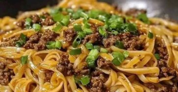 Mongolian Ground Beef Noodles