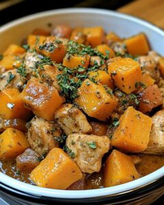 Introduction: Warm, hearty, and packed with comforting flavors, this Slow Cooker Chicken and Butternut Squash Bake is the ultimate easy dinner. Tender chicken, sweet butternut squash, and fragrant herbs meld together beautifully in the slow cooker for a dish that's both healthy and satisfying. Perfect for cozy weeknight dinners or meal prepping, this recipe is as convenient as it is delicious!