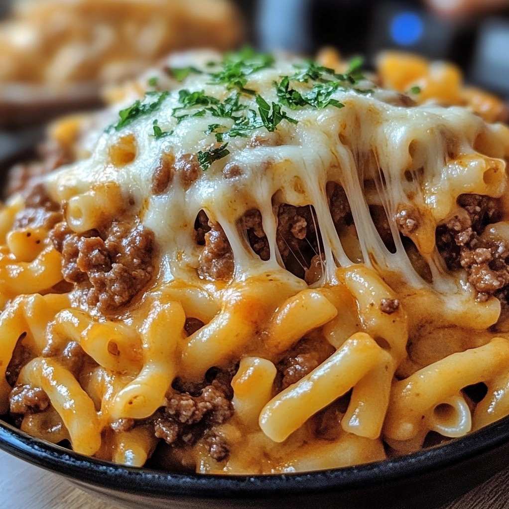 Cheesy Sloppy Cheeseburger Pasta