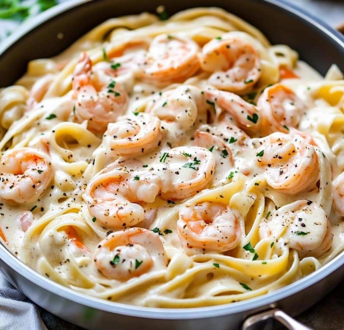 Luxurious Salmon and Shrimp Alfredo