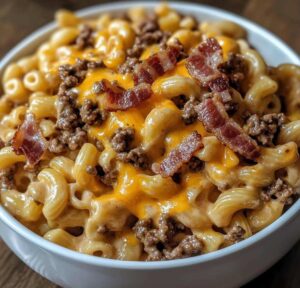 Loaded Bacon Cheeseburger Pasta