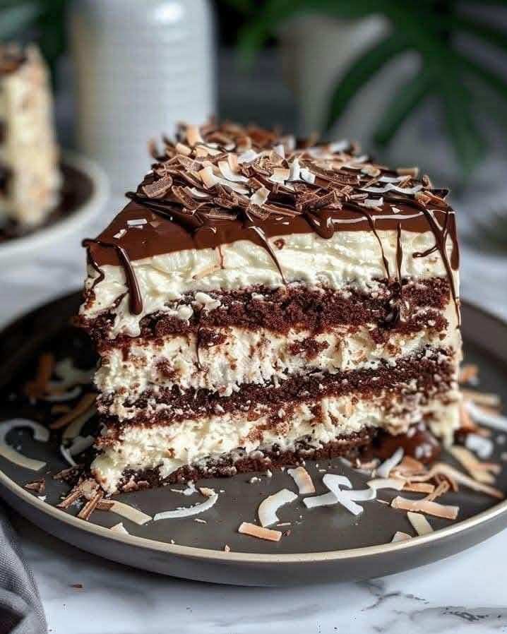 Coconut Chocolate Layer Cake