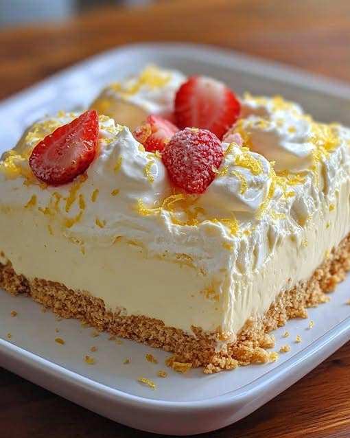 No-Bake Lemon Cream Cheese Dessert