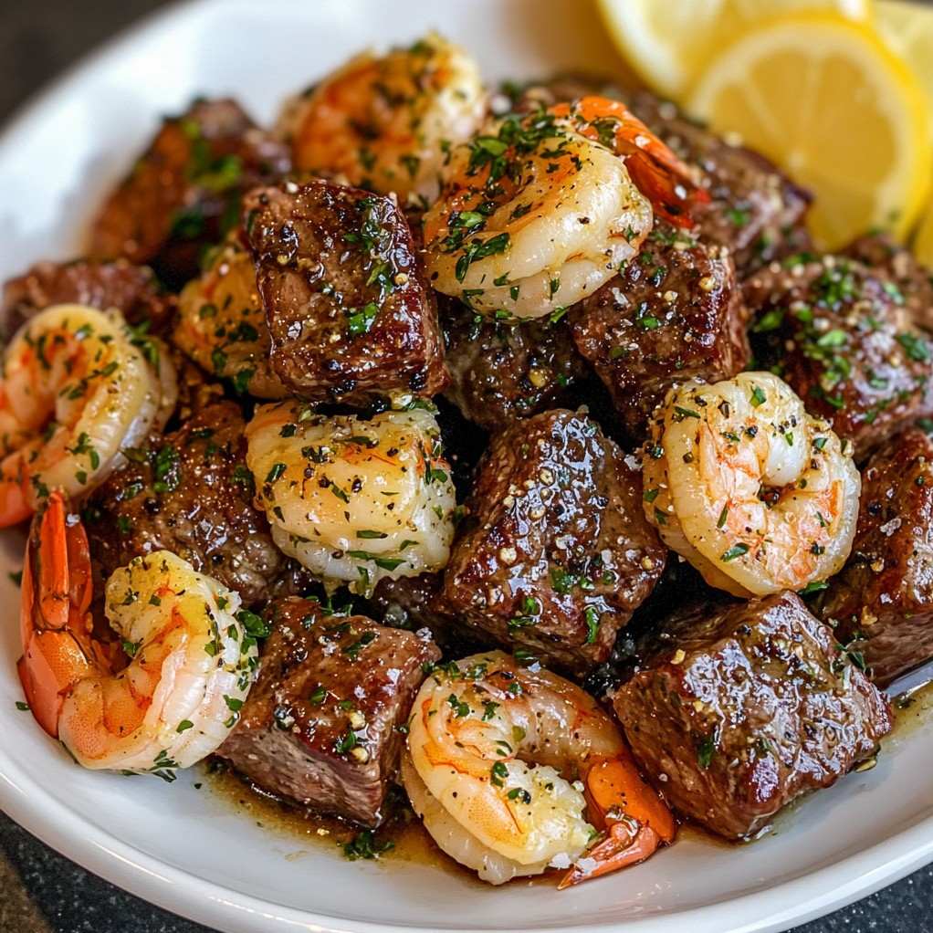 Garlic Butter Surf and Turf Bites