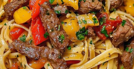 Pepper Steak Pasta Delight