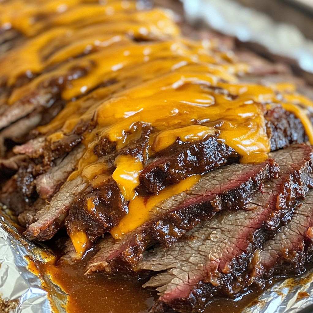 BBQ Brisket with Cheddar Cheese