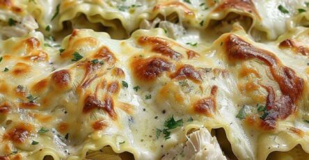 Chicken Alfredo Lasagna Roll-Ups